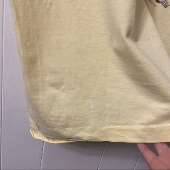 Vintage 1993 Mushroom T-shirt Pale Yellow Mushrooms Anvil Single Stitch USA Rare - Picture 9 of 16